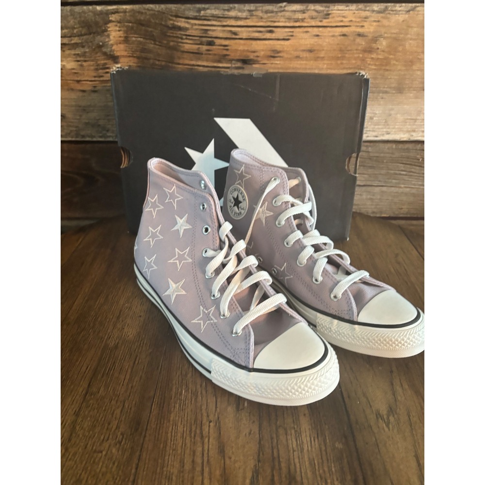 Converse Chuck Taylor All Star High Top Frozen Thistle Stars Purple Kid Size 7